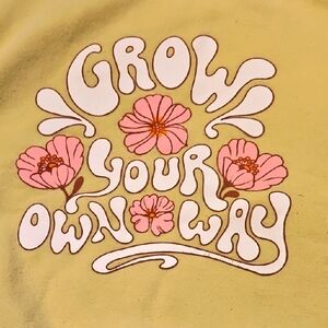 H&M Kids Sweatshirt - Lime Green with Pink Floral Design